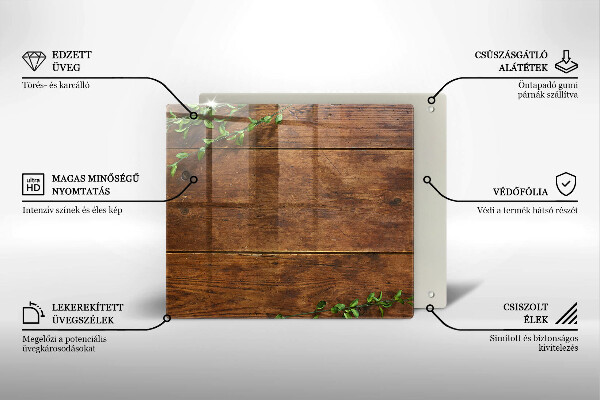 Copri piano cottura Tavole e foglie di legno