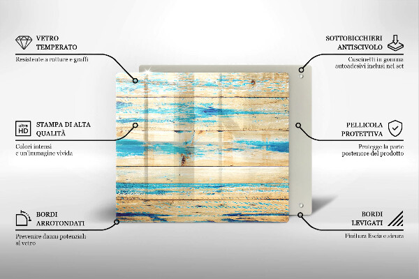 Copri piano cottura Tavole di legno retrò