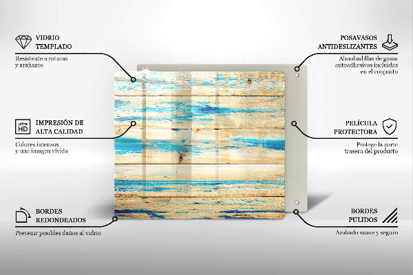 Copri piano cottura Tavole di legno retrò