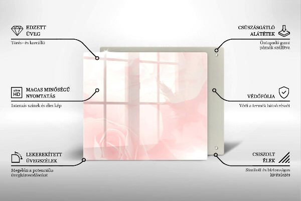 Copri piano cottura Sfondo di rose pastello