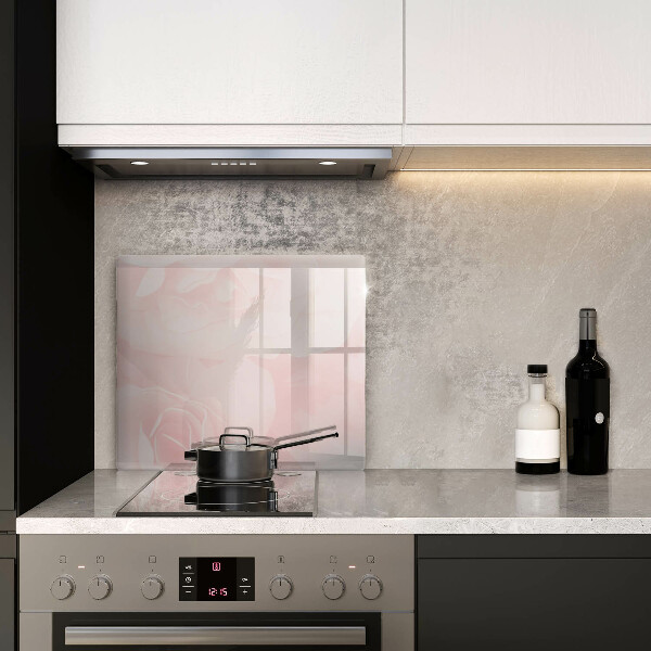 Copri piano cottura Sfondo di rose pastello