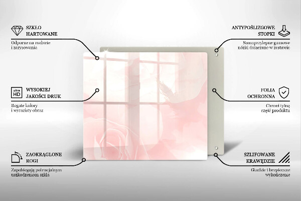 Copri piano cottura Sfondo di rose pastello