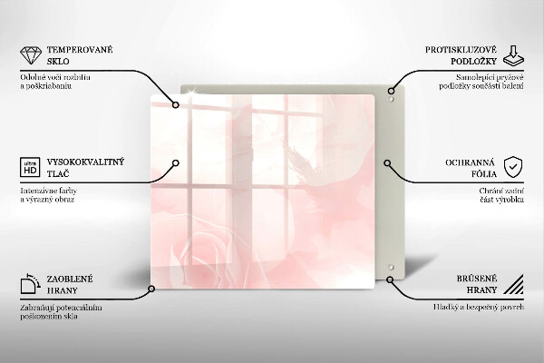 Copri piano cottura Sfondo di rose pastello