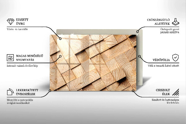 Protezione piano cottura Quadrati di legno