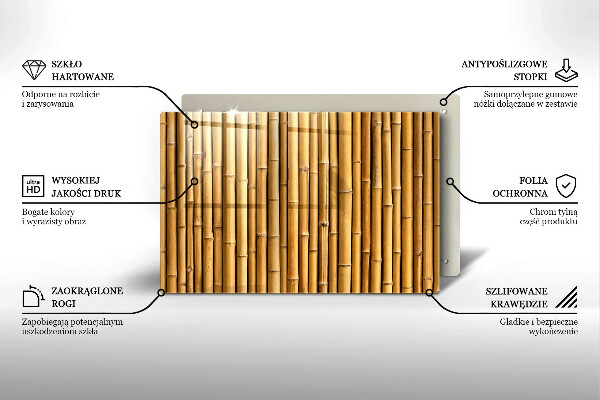 Copri piano cottura Bambù boho naturale