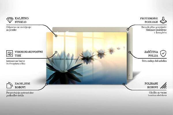 Copri piano cottura Fiori di giglio sull'acqua