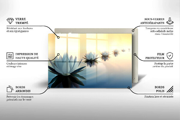 Copri piano cottura Fiori di giglio sull'acqua