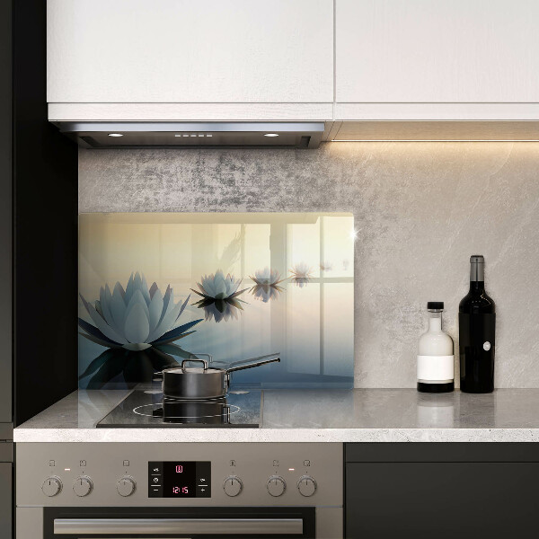 Copri piano cottura Fiori di giglio sull'acqua