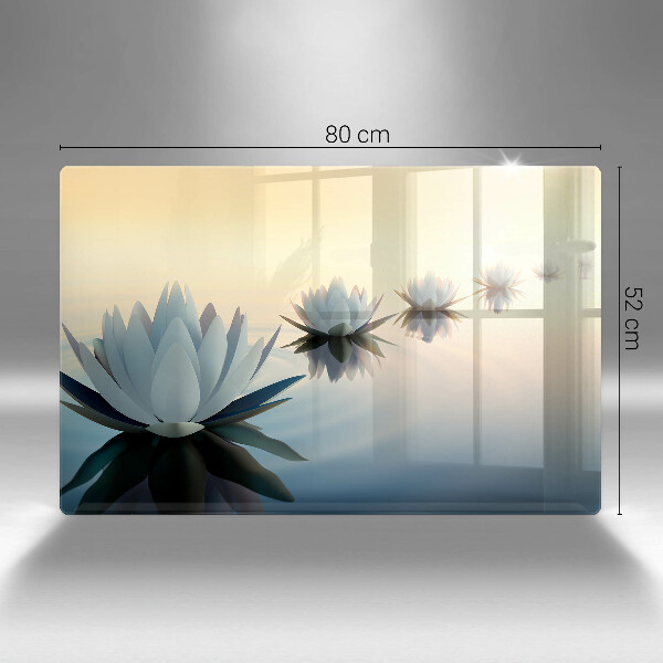 Copri piano cottura Fiori di giglio sull'acqua