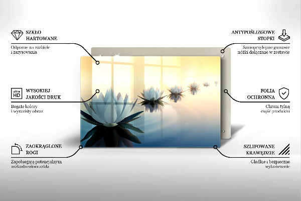 Copri piano cottura Fiori di giglio sull'acqua
