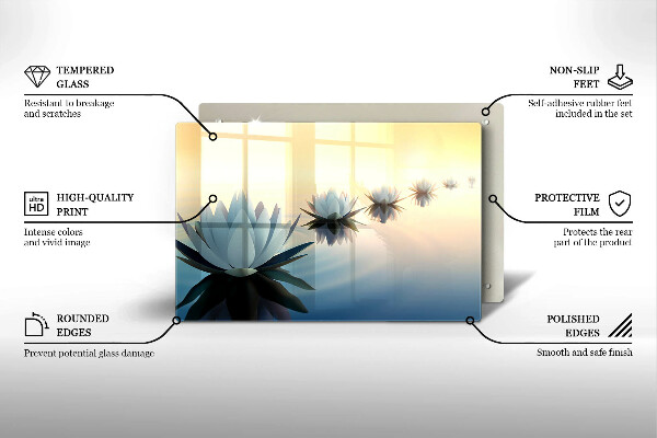 Copri piano cottura Fiori di giglio sull'acqua