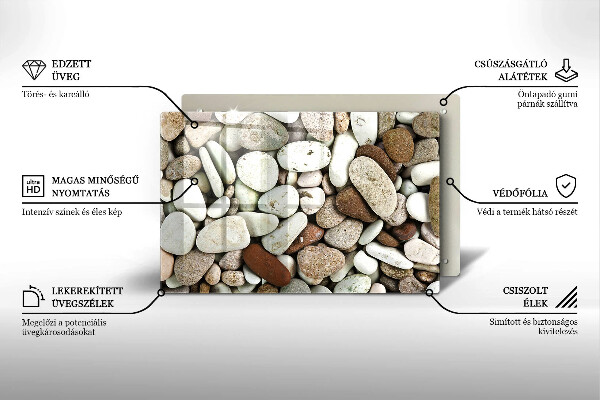 Copri piano cottura Sfondo di piccole pietre
