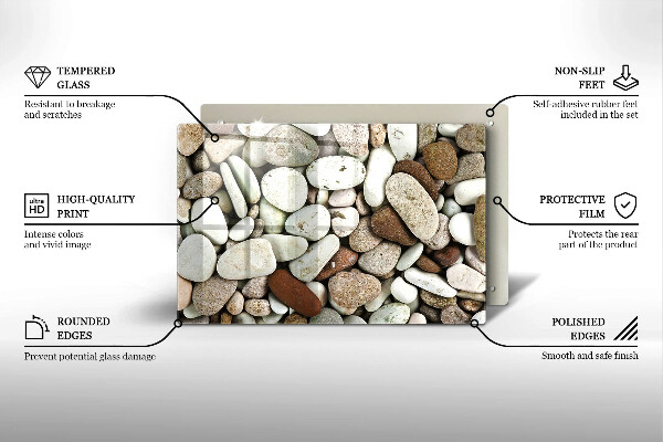 Copri piano cottura Sfondo di piccole pietre