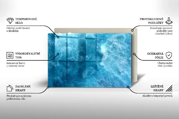 Copri piano cottura Acqua blu