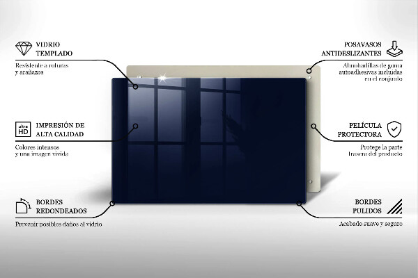 Copri piano cottura blu navy