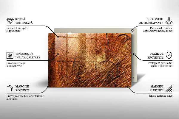 Copri piano cottura Venatura del legno dell'albero