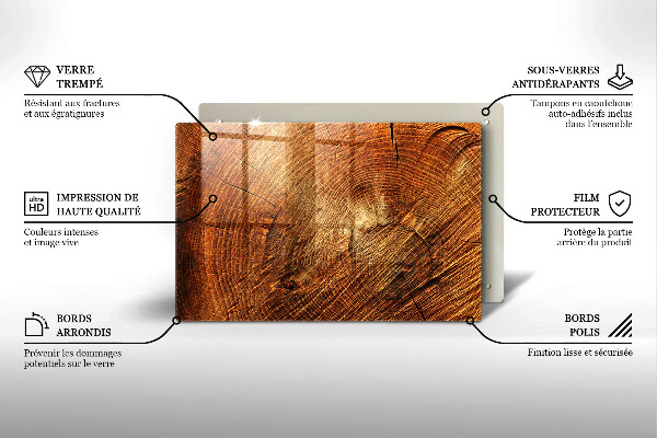 Copri piano cottura Venatura del legno dell'albero