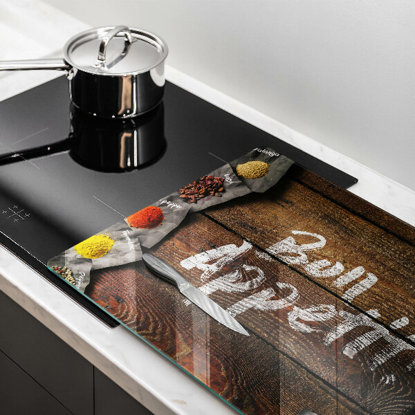 Copri cucina in vetro Bon appetit