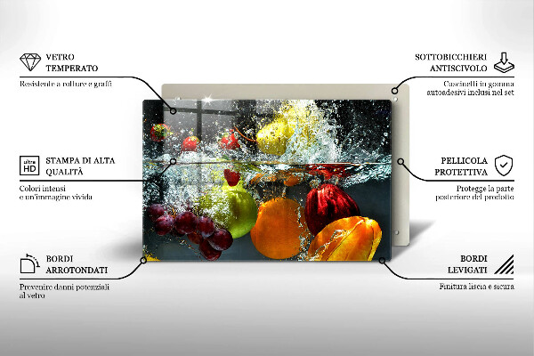 Copri piano cottura Frutta succosa in acqua