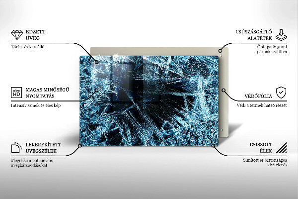 Copri piano cottura Struttura del ghiaccio tagliente