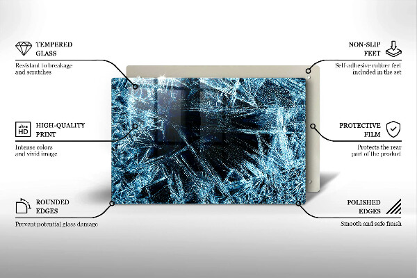 Copri piano cottura Struttura del ghiaccio tagliente