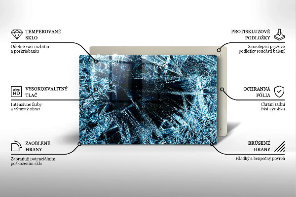 Copri piano cottura Struttura del ghiaccio tagliente