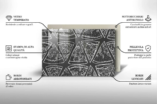 Copri piano cottura Illustrazione della pizza