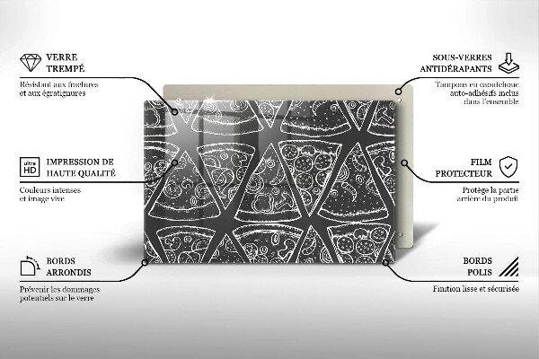 Copri piano cottura Illustrazione della pizza