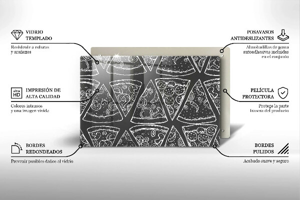 Copri piano cottura Illustrazione della pizza