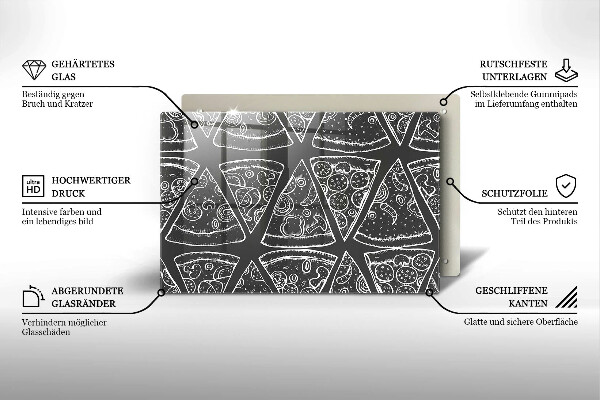 Copri piano cottura Illustrazione della pizza