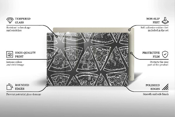 Copri piano cottura Illustrazione della pizza