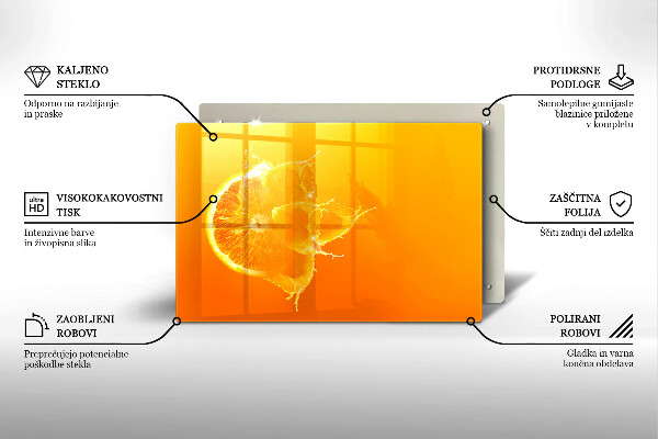 Protezione piano cottura Succoso frutto arancione