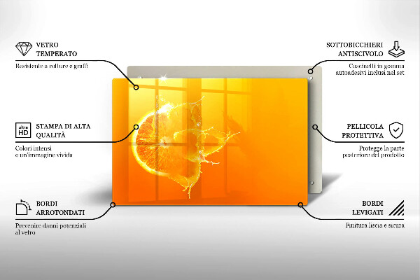Protezione piano cottura Succoso frutto arancione