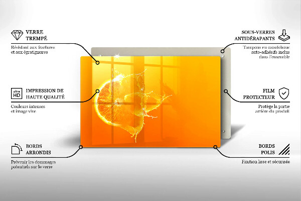 Protezione piano cottura Succoso frutto arancione