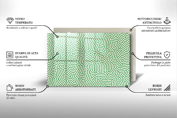 Copri piano cottura Linee astratte