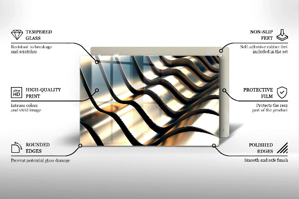 Copri piano cottura Forme metalliche 3D