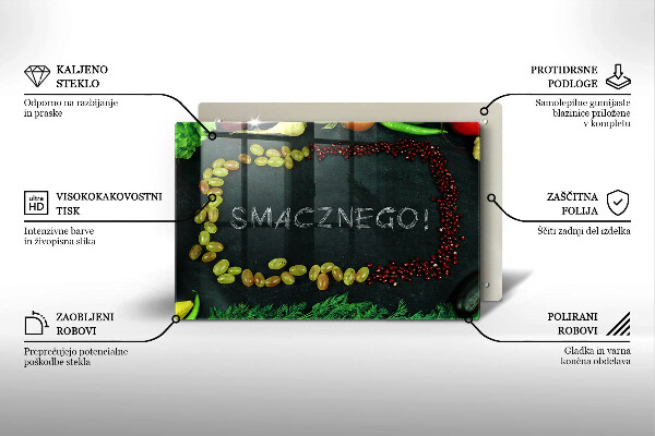 Copri piano cottura Iscrizione Smacznego!