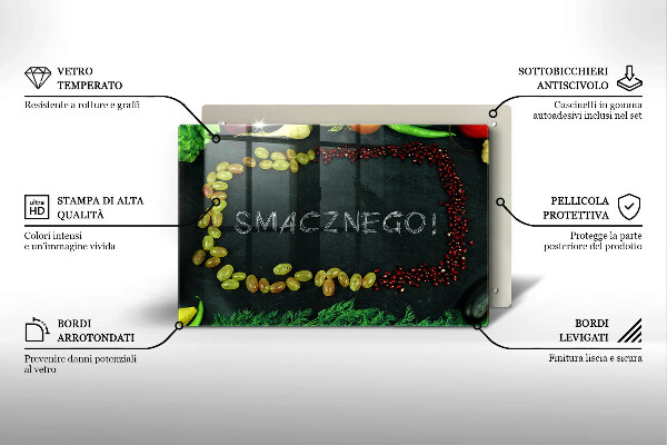 Copri piano cottura Iscrizione Smacznego!
