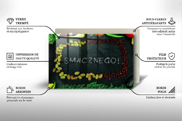 Copri piano cottura Iscrizione Smacznego!