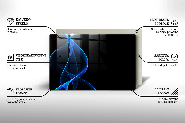 Copri piano cottura Linee blu di fumo