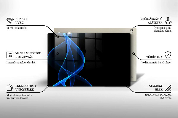 Copri piano cottura Linee blu di fumo