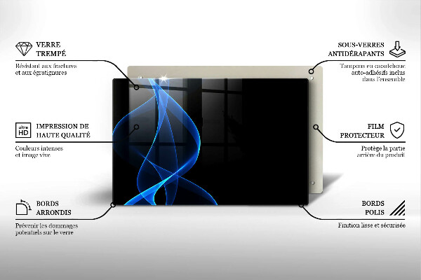 Copri piano cottura Linee blu di fumo