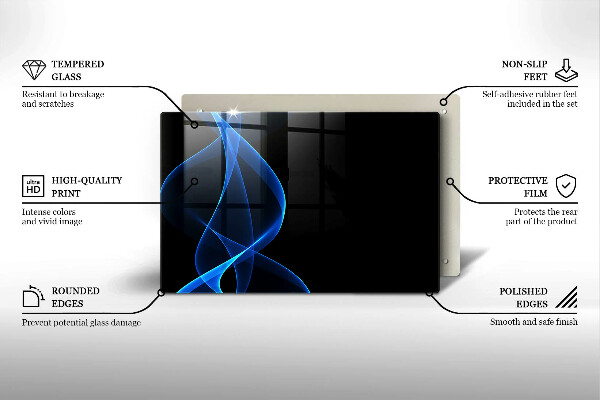 Copri piano cottura Linee blu di fumo