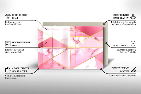 Copri piano cottura Marmo geometrico