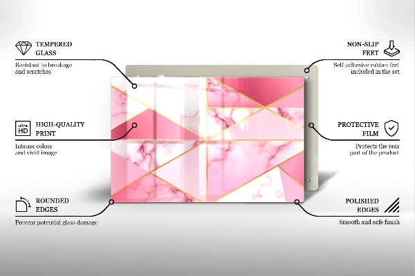 Copri piano cottura Marmo geometrico