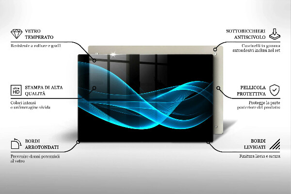 Protezione piano induzione Astrazione blu