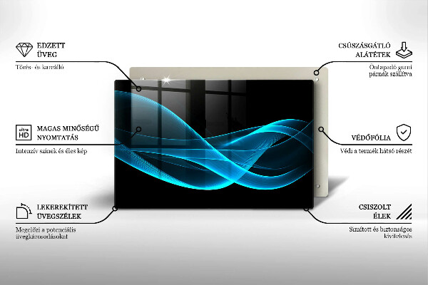Protezione piano induzione Astrazione blu