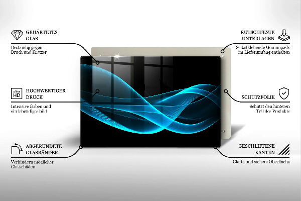 Protezione piano induzione Astrazione blu