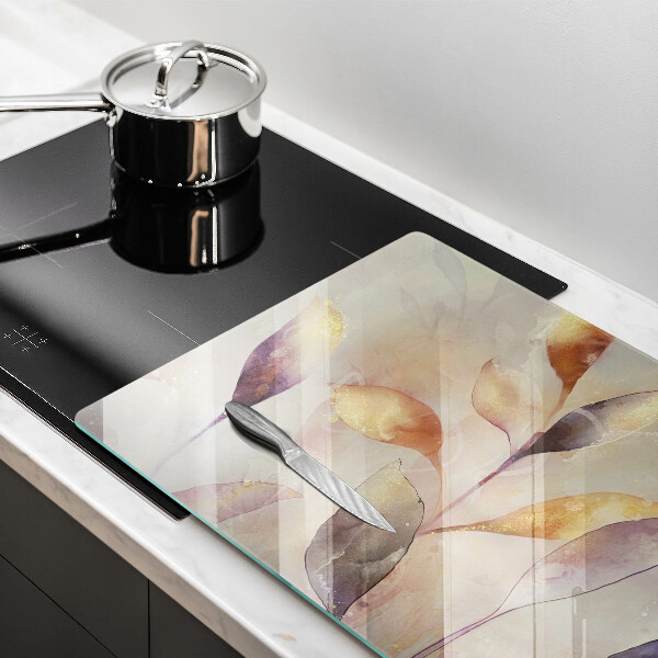 Protezione piano induzione Foglie boho dipinte