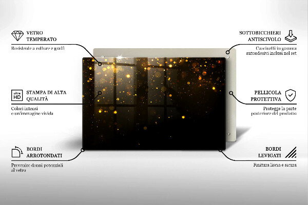 Copri piano cottura Scintillio d'oro